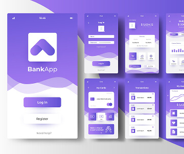 Mobile banking app mockup
